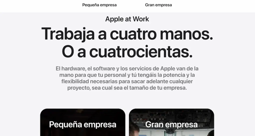 apple b2b ejemplo