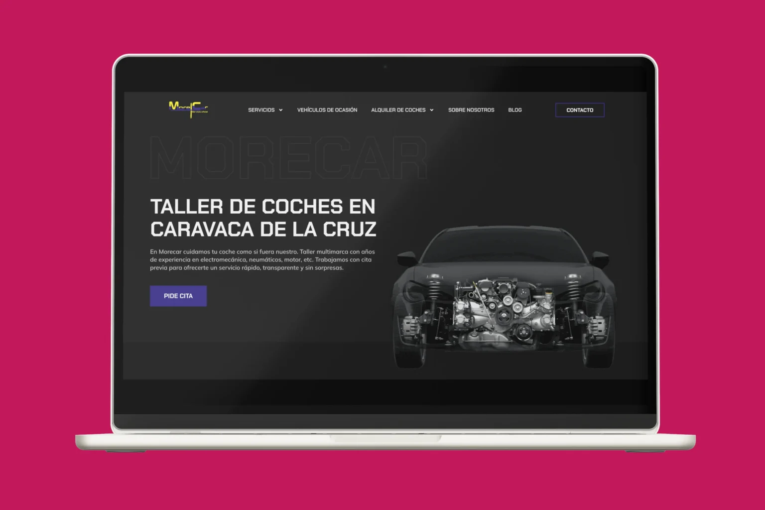 mockup web morecar
