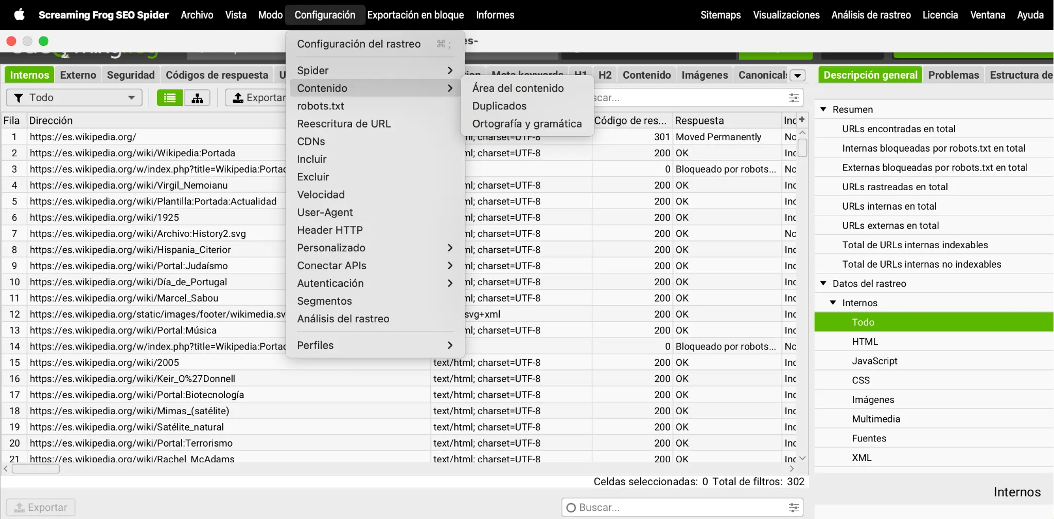buscar contenidos duplicados con herramientas screaming frog